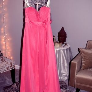 BariJay Pink Chiffon Gown